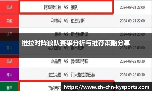维拉对阵狼队赛事分析与推荐策略分享